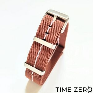 New Brown/White M.N. NATO Variant Watch Strap (CLEARANCE)